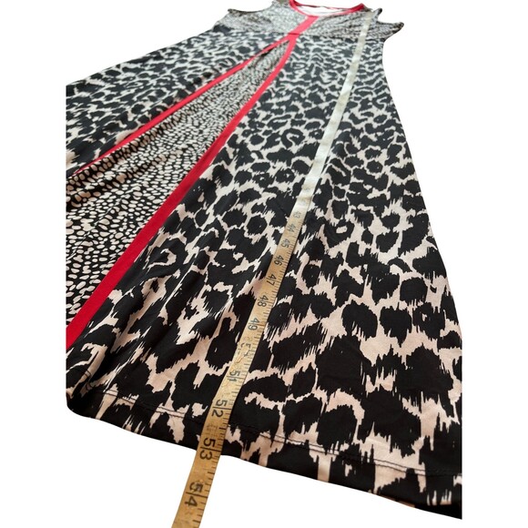 Chico's Mixed Dot Maxi Dress Sleeveless Black White Red Office Travel 1 M 8 - Picture 9 of 16